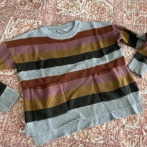 Madewell Thomspon Pocket Pullover Walton Stripe Multicolor Sweater Size Small